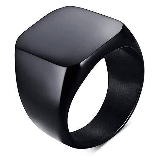 Men's Geometric Square Signet Ring