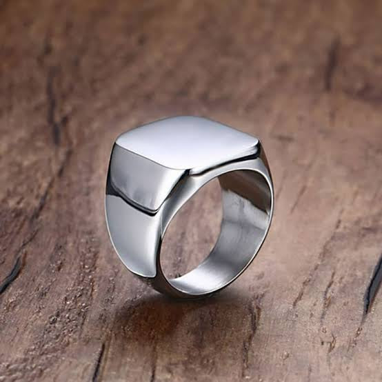 Men's Geometric Square Signet Ring