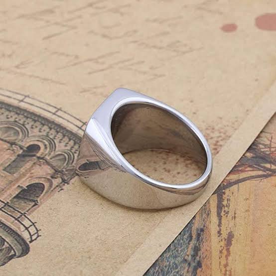 Men's Geometric Square Signet Ring