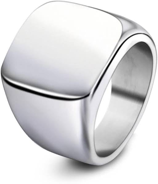 Men's Geometric Square Signet Ring