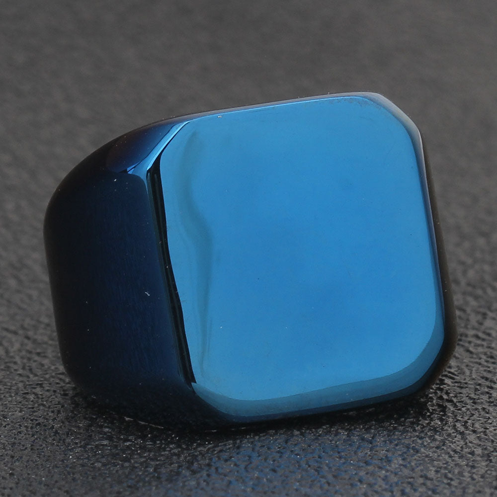 Men's Geometric Square Signet Ring