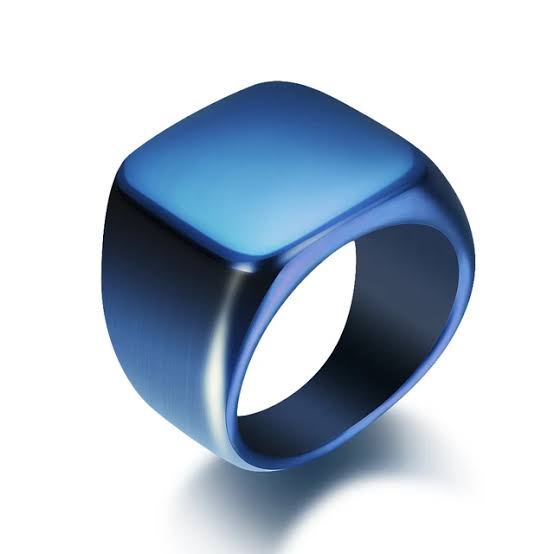 Men's Geometric Square Signet Ring
