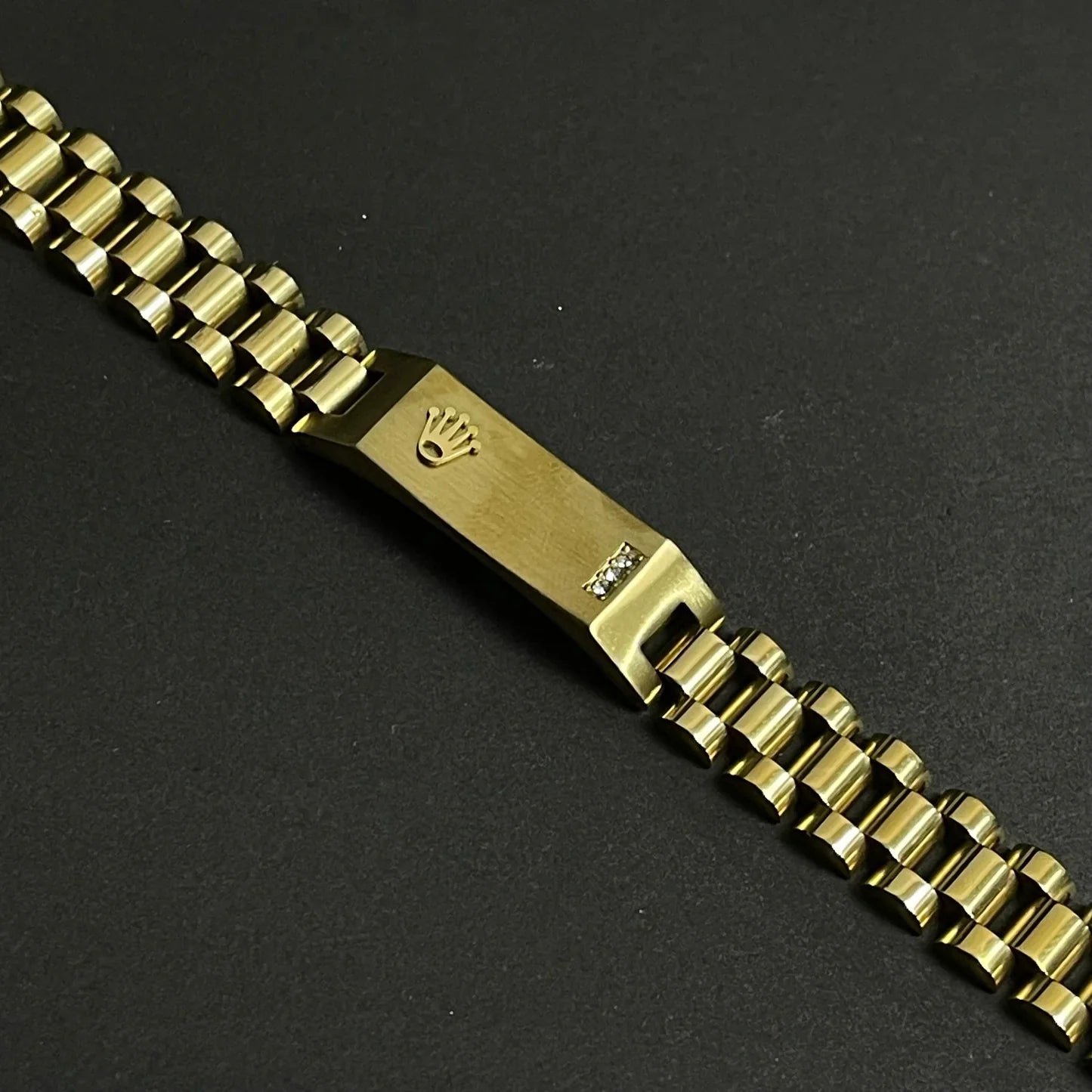 Luxury Rolex Black Bracelet with Diamond Accessories