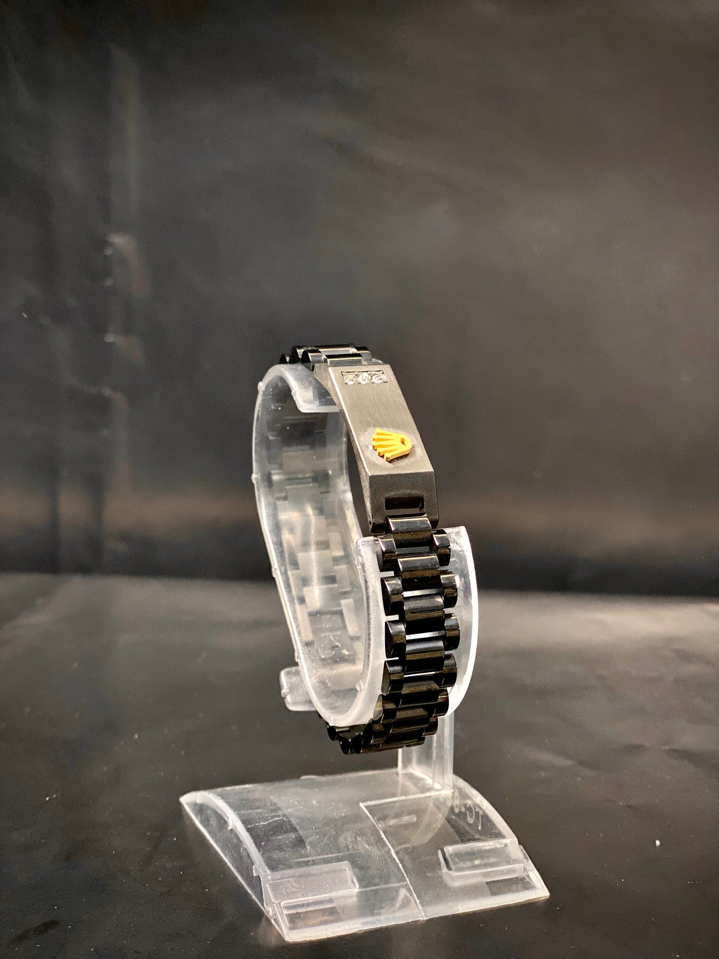 Luxury Rolex Black Bracelet with Diamond Accessories