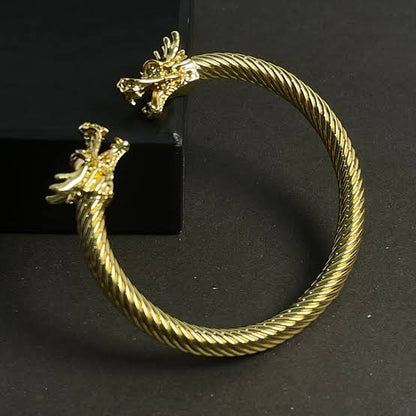 Twisted Stainless Steel Dragon Head Bracelet